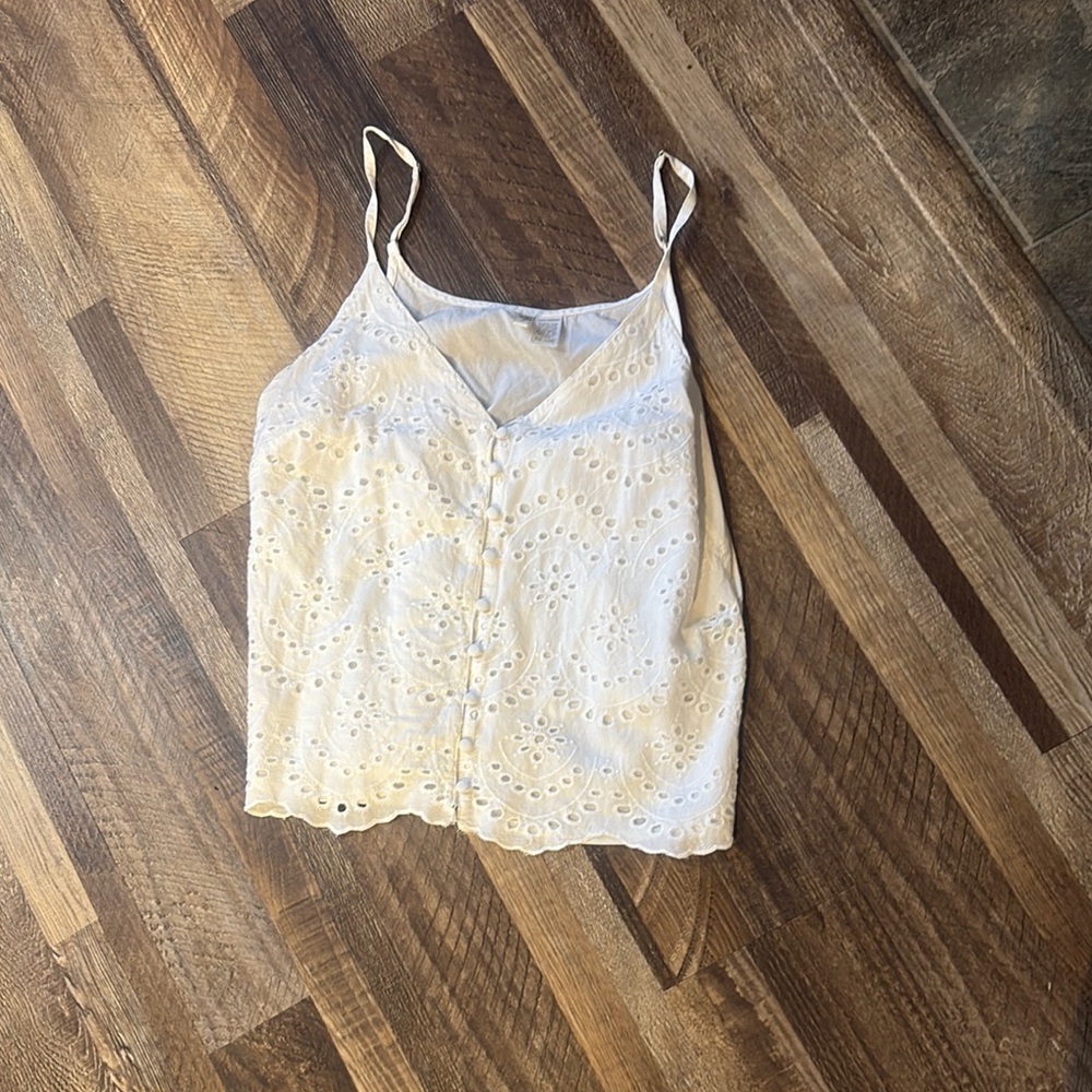 White Eyelet Women's Top